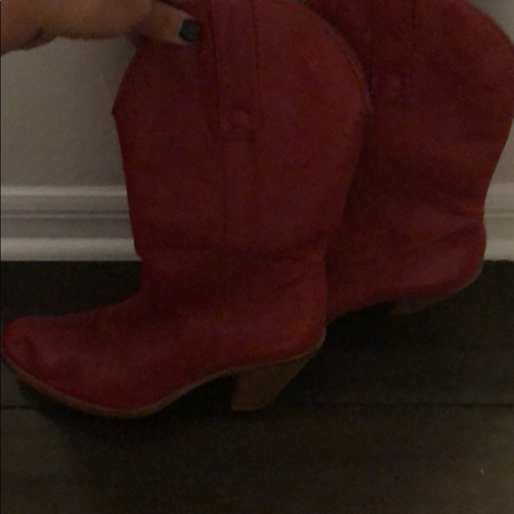 Red cowboy boots